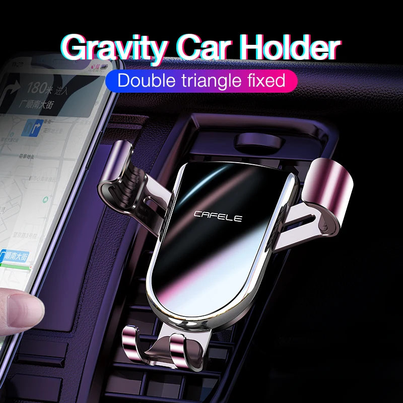 CAFELE Stumm serie Schwerkraft Auto Telefon Halter für Air Vent Halterung Telefon Halter Stehen für