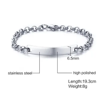 

FXM VBB30 arrival fashion jewelry for women birthday gift rose many heart metal color Simple titanium steel men's Bracelet