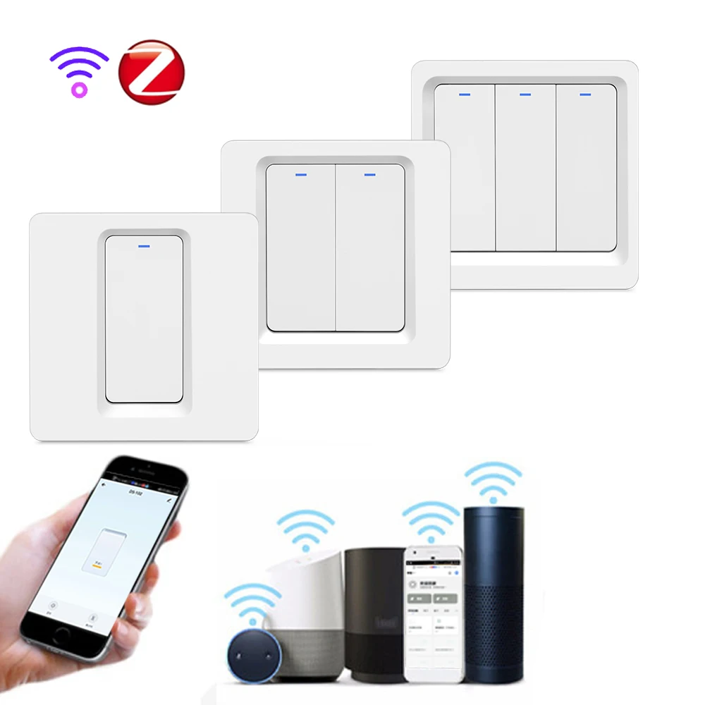 DS-102 Кнопка Wifi Zigbee Smart Switch Tuya/Smart Life стандарт ЕС для Google Home Alexa Голосовое управление
