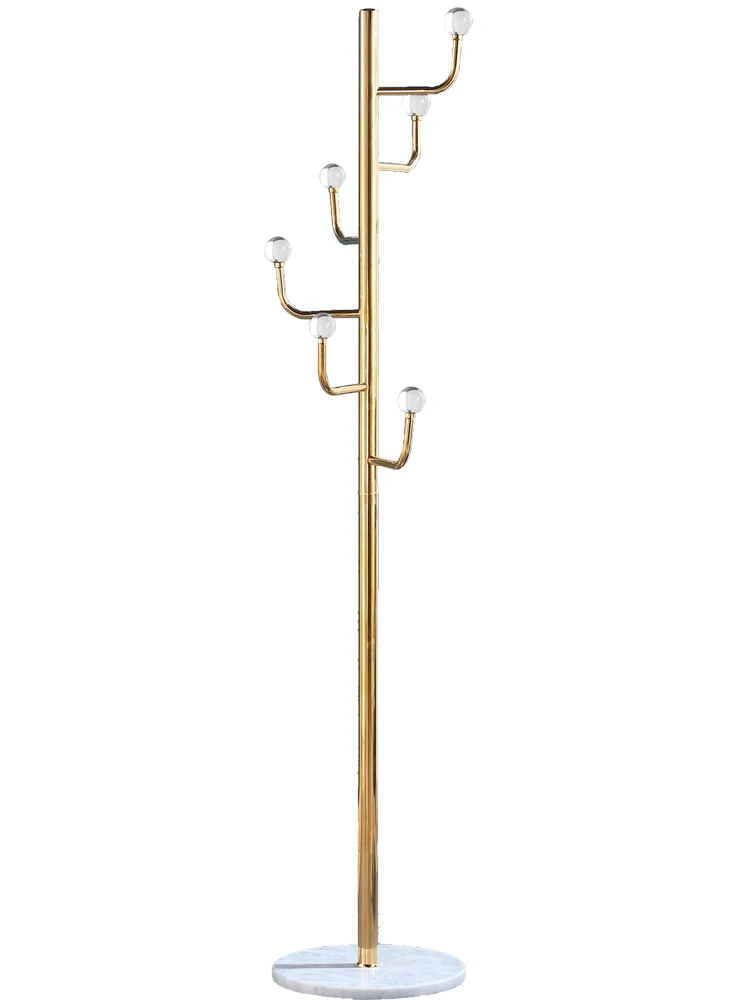 

Modern Minimalist Stainless Steel Hanger for Bedroom, Marble Bottom Golden Coat Rack