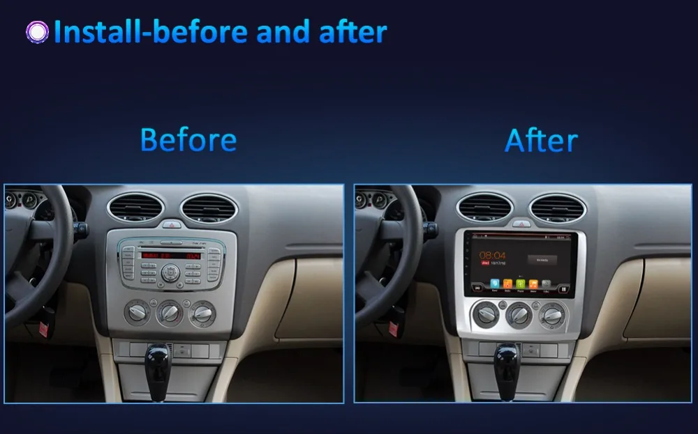 Best Bosion Octa Core Android 9.0 Car Radio Player GPS Navi For ford for focus 2004-2010 2 3 Mk2/Mk3 head unit PX6 4G+64G Car DVD 44