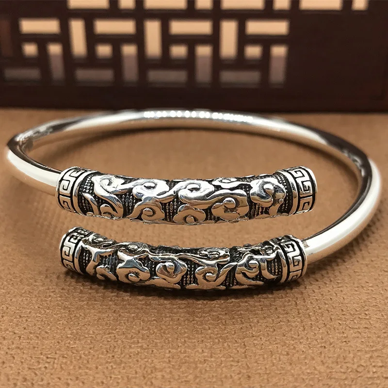

Golden Cudgel Bracelet Adjustable Bracelet Story Bracelet Retro Sterling Silver Bracelet