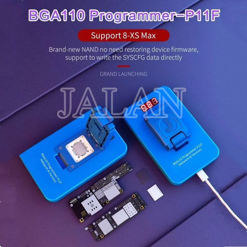 JC BGA110 программист P11 Поддержка iP 8 8P X XS XSMAX XR NAND SYSCFG модификация данных и запись и отключение Wi-Fi