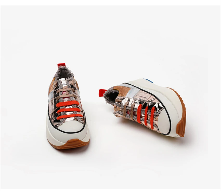IGU Sneakers For Women Summer Fashion Flat Casual Platform Shoes Genuine Leather Tenis Feminino Thick Bottom Sneakers Lady