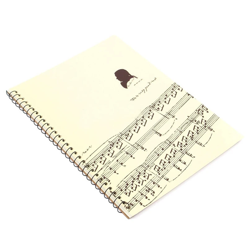 50 страниц Mozart музыкальный лист рукописная бумага Stave Notation notebook спиральная связка