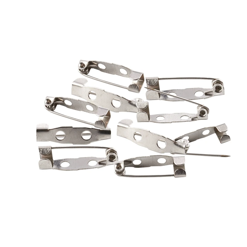

New 10 Brooch Bar Backs Safety Pins Catch Findings Small 20mm