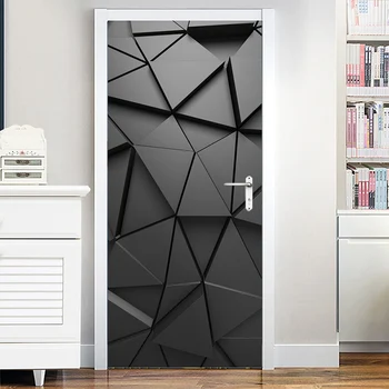 

3D Simulation Door Stickers Wardrobe Renovation Stickers Refrigerator Stickers Waterproof Wall Stickers Bedroom Room Decoration