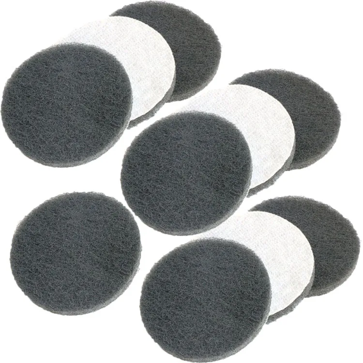 10pc grey 1000grit " 4-дюймовый Мощность скраб колодки для сверла польский губки с застежкой-липучкой нетканый абразивный шлифовальный диск промышленной чистки - Цвет: 10pc grey 1000grit