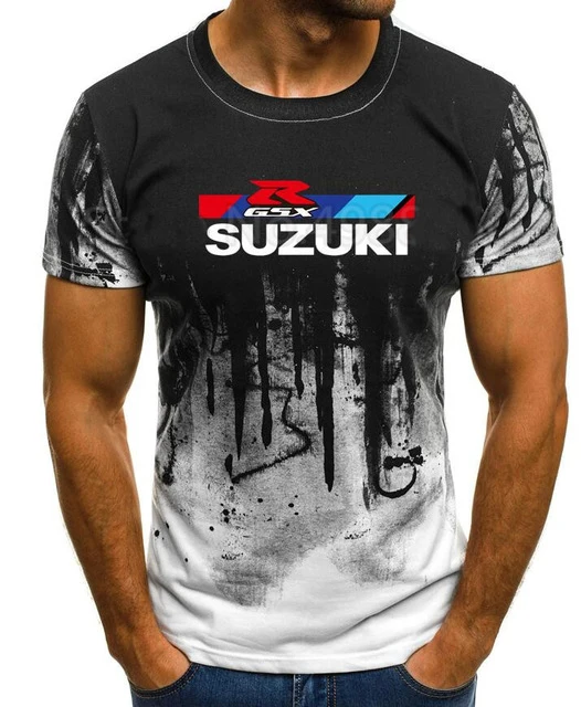 Новая летняя мода для Suzuki GSX R Gsxr Racing, Мужская черная футболка с коротким рукавом и принтом, топы с принтом, Мужская футболка с круглым вырезом K