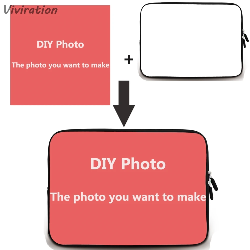 Customized DIY Neoprene 7 inch 10 12 13 14 15.4 15.6 17 17.3 16.8 Notebook Laptop Computer Sleeve Liner Bag Portable Cover Case