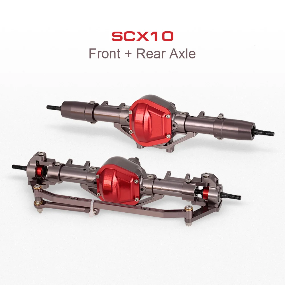 

Good Quality CNC Aluminum Front & Rear Axle with Steel Gear for 1:10 RC Crawler Car AXIAL SCX10 Honcho Jeep