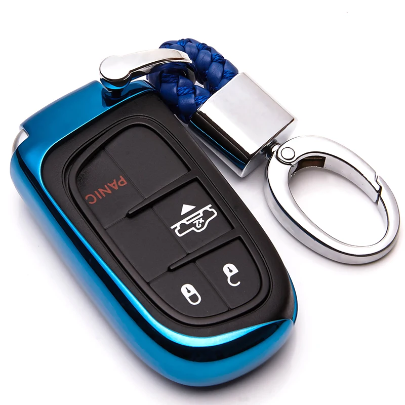 Чехол для ключей из ТПУ Jeep Compass Wrangler JK Grand Cherokee Patriot Renegade аксессуары дистанционный