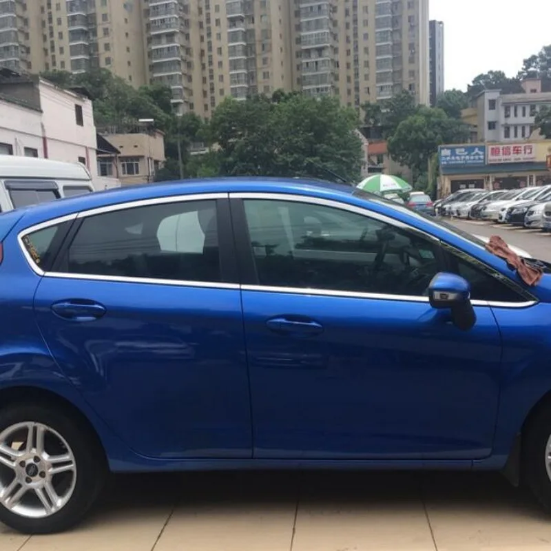 Наклейки Tonlinker для наружной двери автомобиля окна кромки чехла наклейки Ford Fiesta 2009