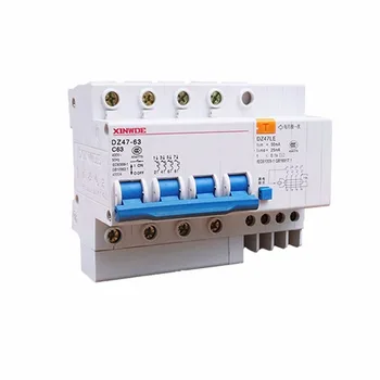 

Circuit Breaker 220v DZ47LE-63 4P Air Switch earth Leakage Protection Smart Small Circuit Breaker 20A 50A moulded case disyuntor
