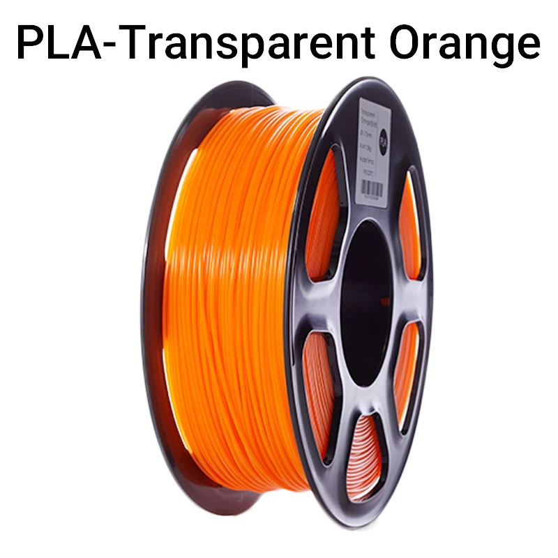 Transparent-Orange TOPZEAL 3D принтер PLA Филамент 1.75мм Филамент мерная точность+/-0.02мм 1кг 343м 3D печатный материа Русский склад в Москве - Цвет: Transparent-Orange