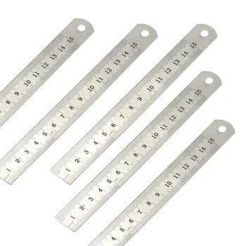 

15cm 1pieces Stainless Steel Metal Straight Ruler Ruler Tool Precision Double Sided Measuring Tool