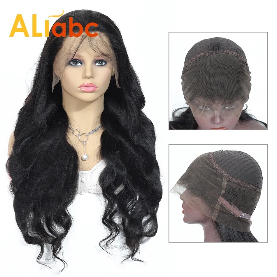 Aliabc 360 парик из бразильских человеческих волос с волнистыми волосами для черных женщин натуральный цвет Реми парик