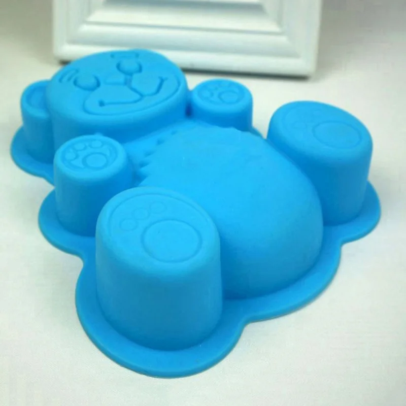 Силиконовая форма плюшевого мишки 3D обратное формование пищевой помадки торт для полимерной глины Шоколадное Мыло украшения инструменты