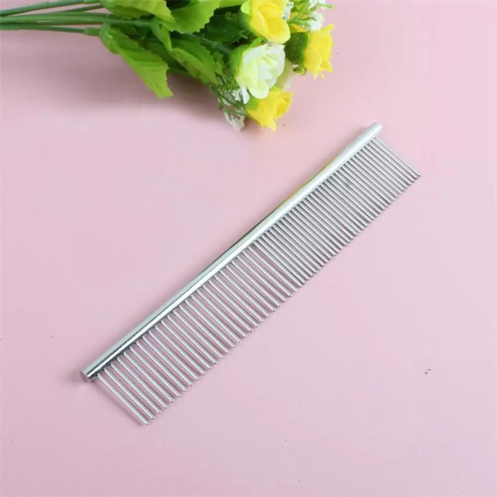 Гребень для ухода за лошадьми из нержавеющей стали, гребень для ухода за собаками и кошками, гребень для ухода за зубами, триммер для стрижки волос, гребень Для Ухода За средними зубами