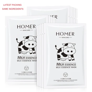 

10 pc Milk Essence Whitening Depth Replenishment Oil-control Moisturizing Facial Sheet Mask Brighten Skincare cartoon face mask