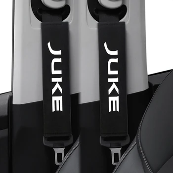 

2pcs Auto Shoulder Pads Cover Case for Nissan JUKE Car Emblem Accessories Car Seat Belt Cover