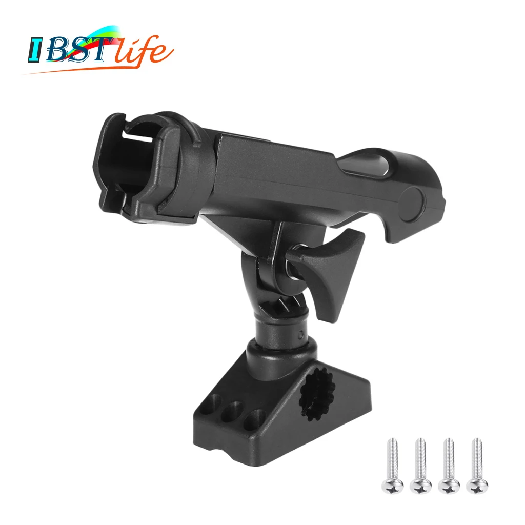 ABS Adjustable Boat Fishing Rod Rack Holder Device Pole Kayak Support Fixer Fix Pole Rotatable Mount Inflatable Accessories