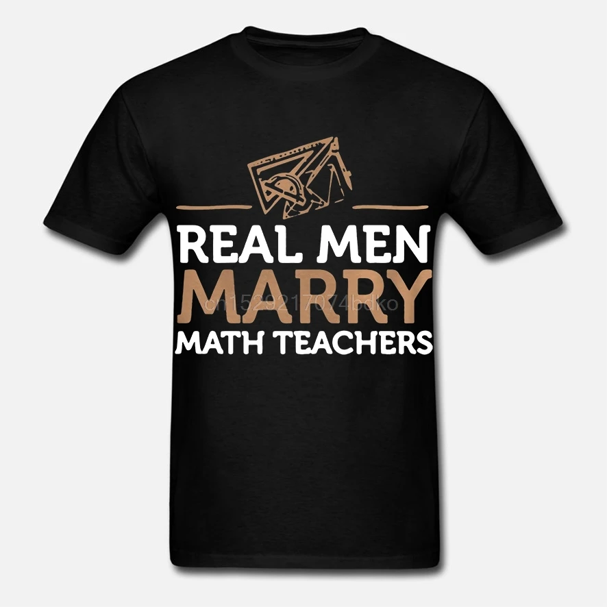 Мужская футболка настоящая мужская с надписью marry math teacher (1) крутая принтом