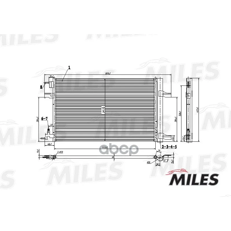 Конденсер Gm Orlando/Cruze/Zafira/Astra 1.4-1.8/2.0d A/T 09- Miles Accb017 Miles арт. ACCB017