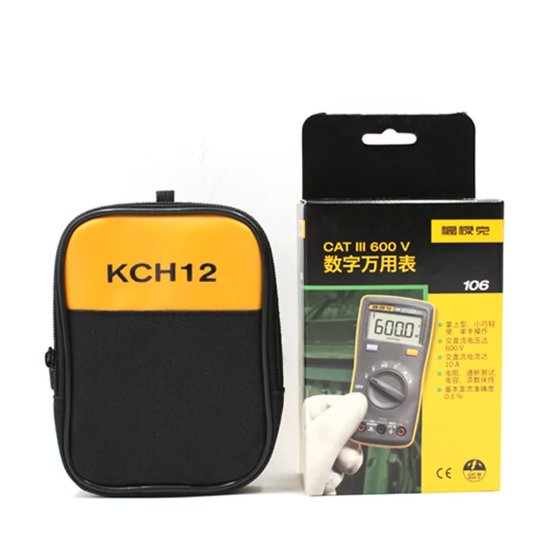 Fluke 101 AC/DC конденсатор тока напряжения Ohmic Автоматический/ручной цифровой мультиметр+ Удобная мягкая сумка