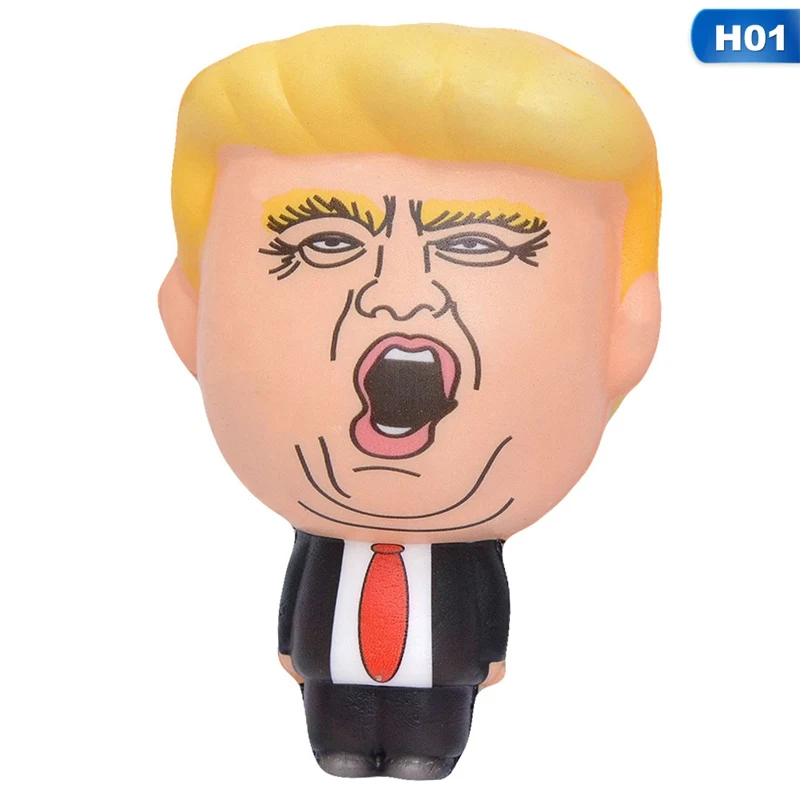 1 шт. Kawaii Shrilling американский президент фигурка медленно отскок шутка игрушка Моделирование PU Антистресс вентирующая игрушка - Цвет: 1