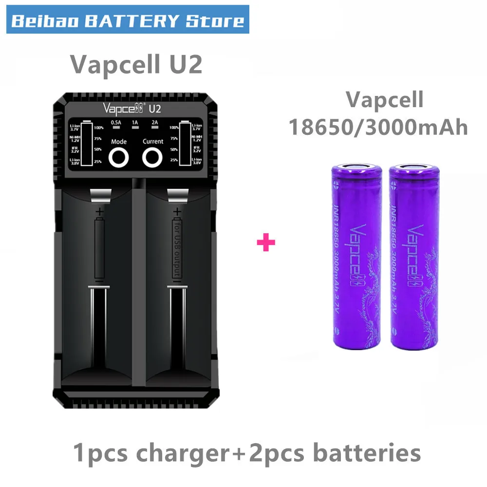 2шт VAPCELL 18650 3000mAh 3,7 V перезаряжаемая литиевая батарея высокой мощности непрерывная 20A vs keeppower дымовая E-CIG IMR батарея - Цвет: Цвет: желтый