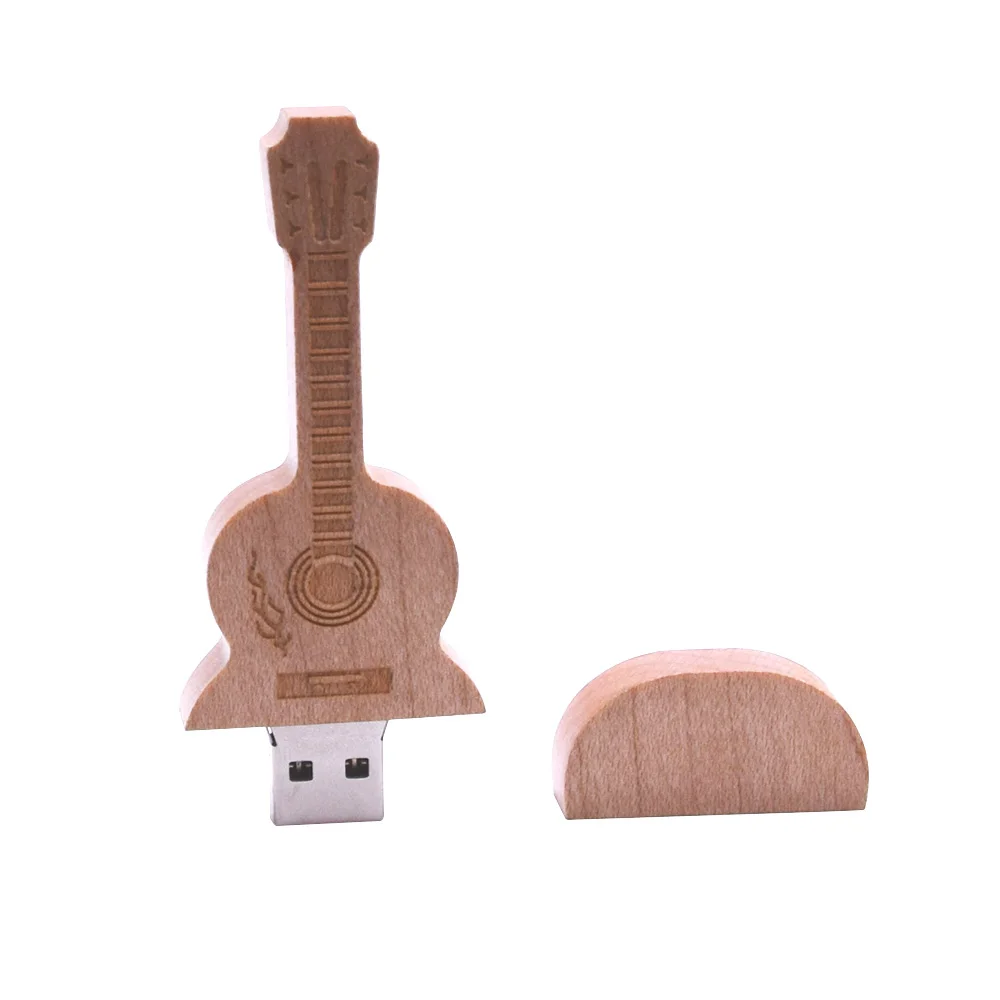 Деревянный клен и бамбук гитара Usb флэш-накопитель 3,0 флеш-накопитель 8 ГБ 16 ГБ 32 ГБ 64 Гб Память палочка для создания логотипа настроить свадебный подарок