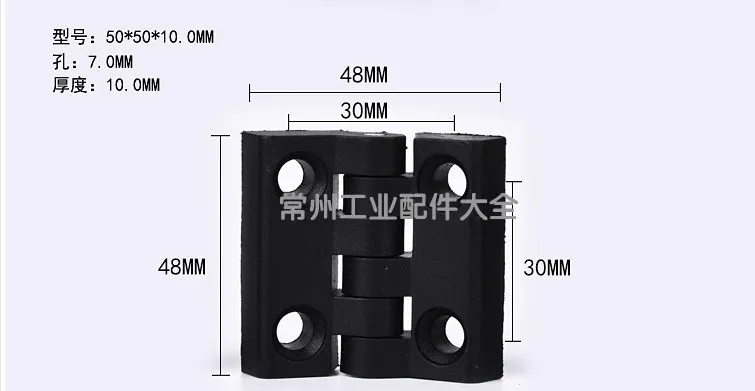 10pcs/set Black Color Nylon Plastic Butt Hinge for Wooden Box Furniture Electric Cabinet Hardware