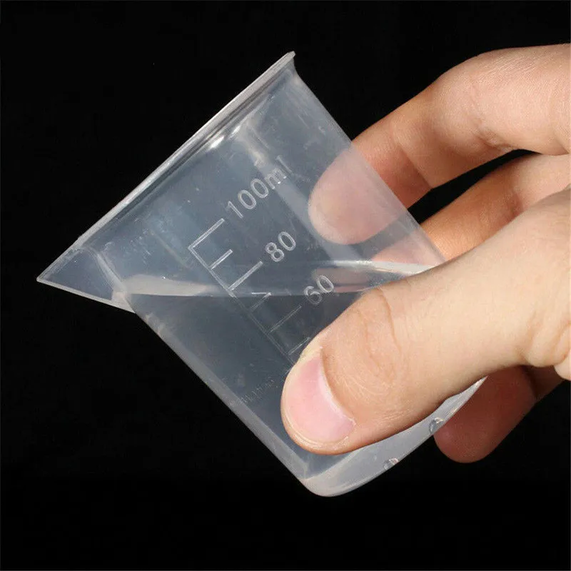 100ml Plastic Graduated Measuring Cup Liquid Container Epoxy Resin Silicone Making Tool Transparent Mixing Cup DIY Mixing Tool