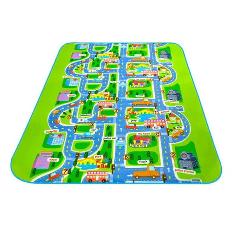 Car City Scene Traffic Highway Map Play Mat Educational Toys for Children Games Road Carpet Crawling Foam Mat Baby Playmat