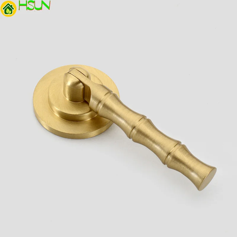 

Pure copper handle single hole new Chinese cabinet door handle solid wood furniture bamboo small handle brass light luxury