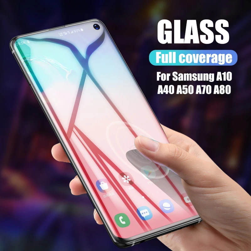 9H Tempered Glass Film For Samsung Galaxy A10 M10 A7 2018 A750 A30 A50 M30 Transparent Cover Screen Protector Toughened | Мобильные