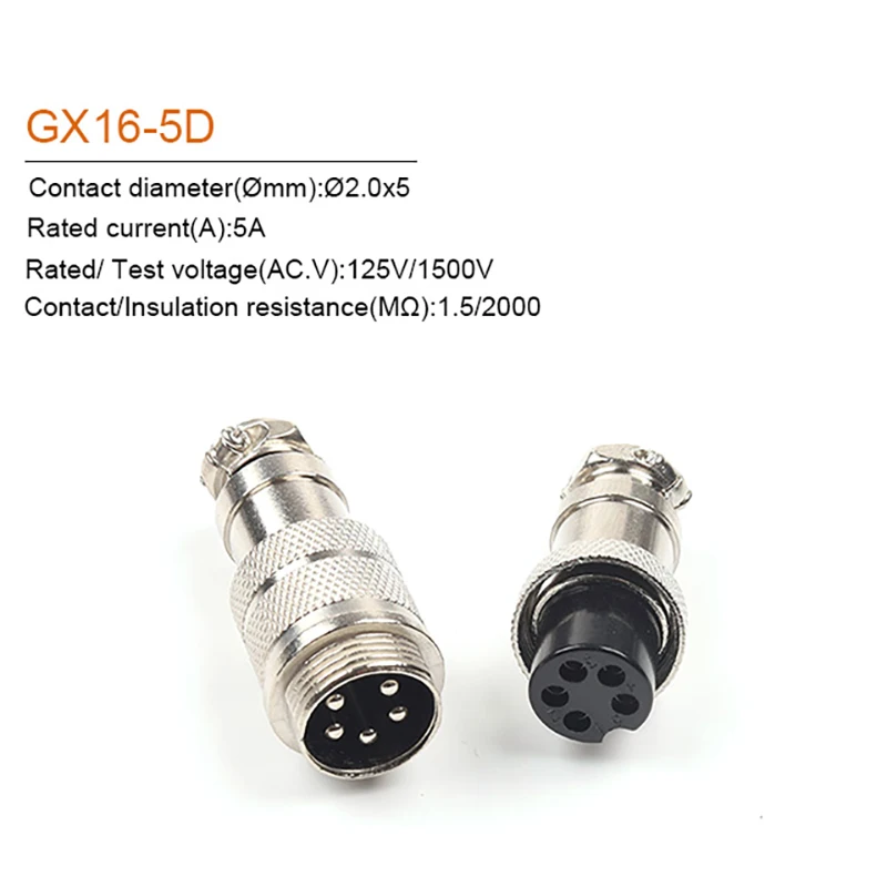 1Set Gx16 Butting Circular Aviation Connector Male & Female Plug 2/3/4/5/6/7/8/9/10 Pin Wire Panel Docking Connectors
