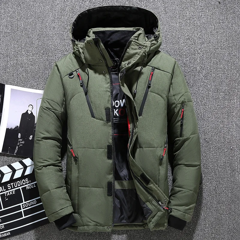 thumbnail image 2 of Xukk Men's Winter Puffer Jacket - Fleece Lined Hooded Quilted Coat With Removable Hood For Cold Weather 2 of 9