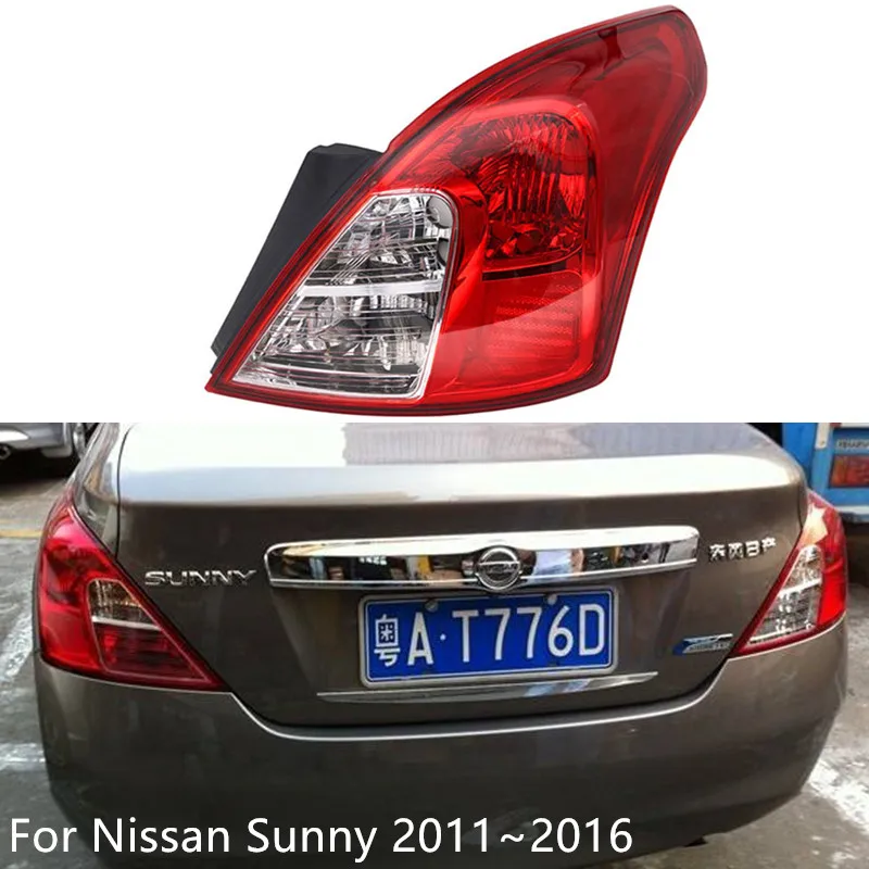 

MZORANGE Tail Rear Light for Nissan Sunny 2011~2016 Taillights Rear LampNo Bulb Year taillight sentra Car Styling Red
