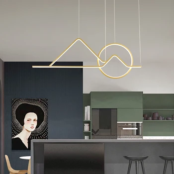 

Modern LED Pendant Lights For Dining Room Lustre Black Gold Painted Hanging new Ceiling Lamp Dimmable Fixture Deco Maison Avize