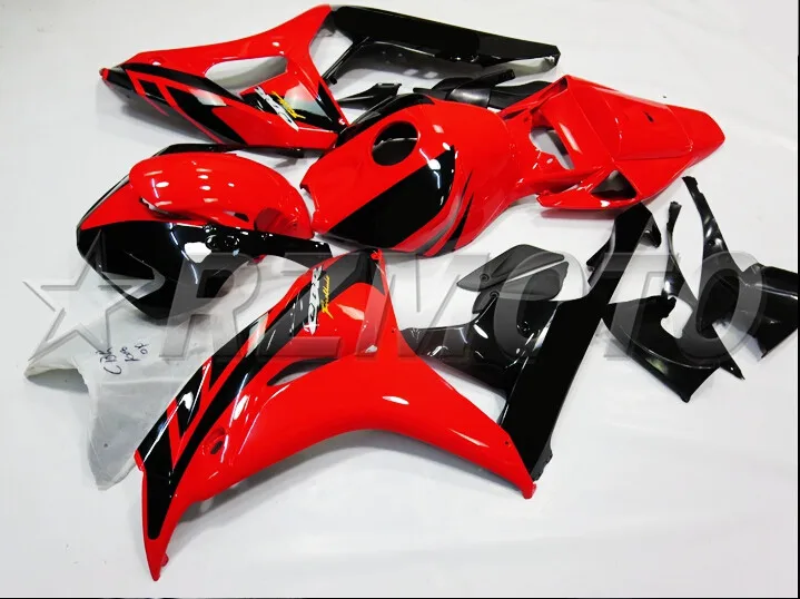 Топ литья под давлением ABS Полный комплект обтекателя Подходит для Honda CBR1000RR 06 07 2006 2007 1000RR Обтекатели набор черный красный огни