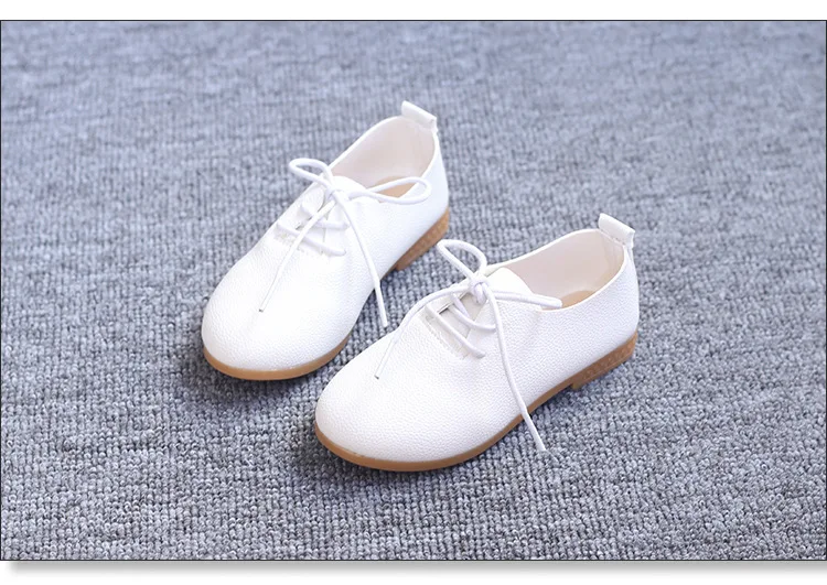 girls shoes Children Classic White Yellow Soft Leather Shoes For Toddlers Big Girls Boys Kids School Lace-up Flat Casual Sneakers New 2021 best leather shoes