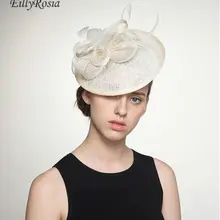 Элегантный, Свадебный, для невесты шляпы для женщин перья вуалетки винтажные черные свадебные шапки женские вечерние аксессуары для волос