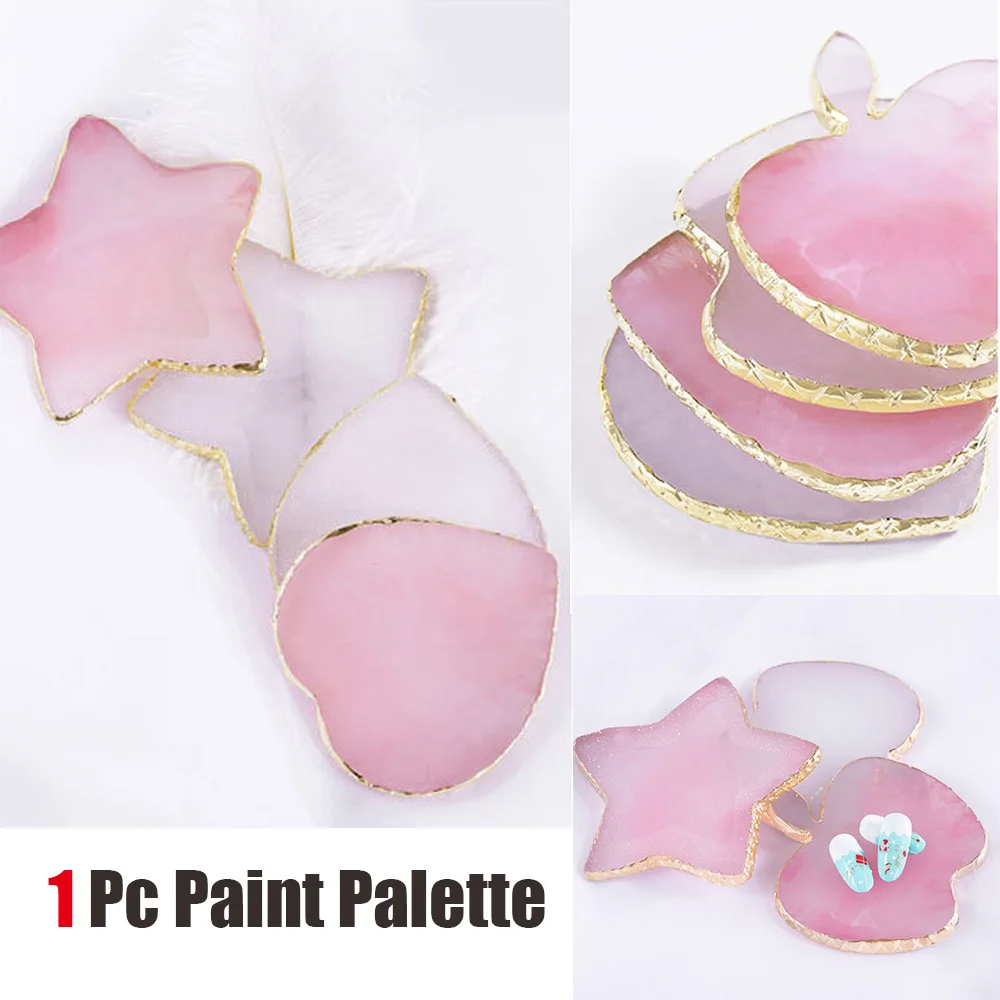 Цветная Палитра для рисования ногтей из натуральной смолы агата палитра цветная