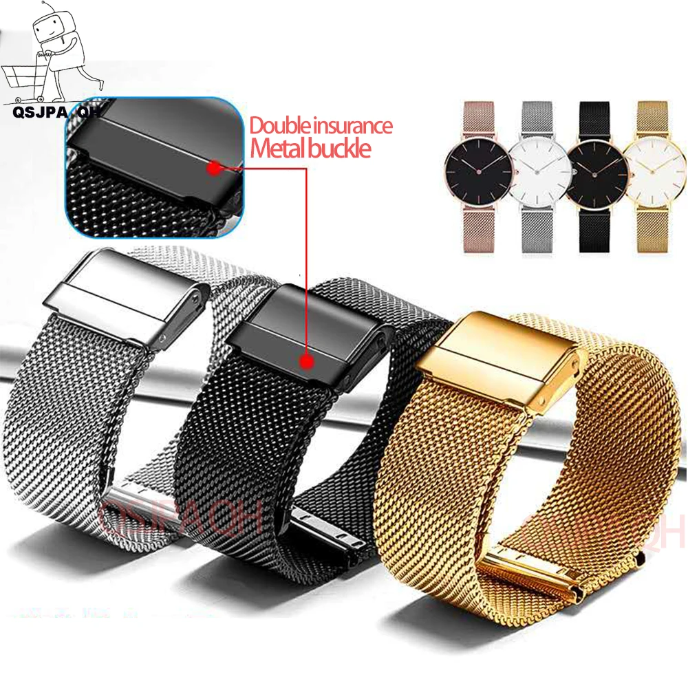 Ремешок из нержавеющей стали для часов Huawei Watch GT/GT2 46 мм браслет Amazfit Bip Lite S U Pro