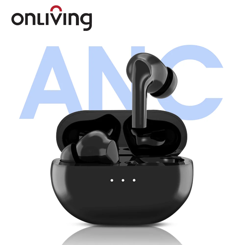 ONLIVING Wireless Earphone Active Noise Cancelling TWS Earbuds ANC Waterproof Dual Micphone Bluetooth5.0-compatible | Электроника
