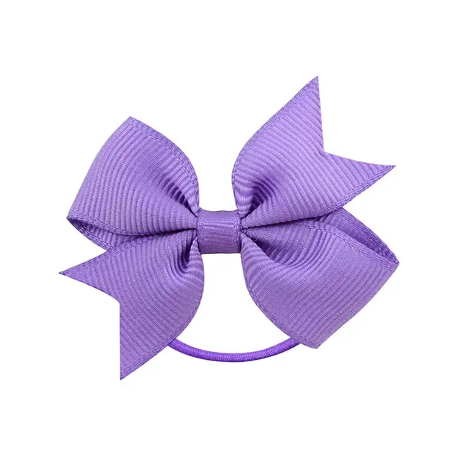 1Pcs Novelty Small Mini Solid Baby Elastic Rubber band Head rope Ribbow Bow Tie For Girls Headwear Hair Accessories 5