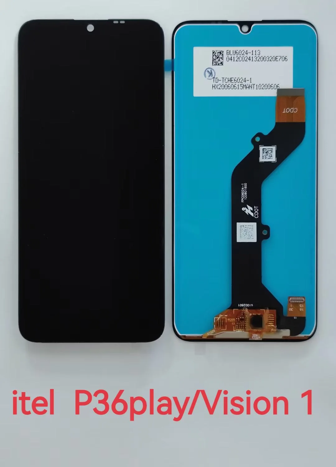 100% Brand New Tested 6.1&quot LCD Display For ITEL P36 Play/Vision 1 Full &amp Touch Screen Assembly FREE Tools&amp3M Tape | Мобильные