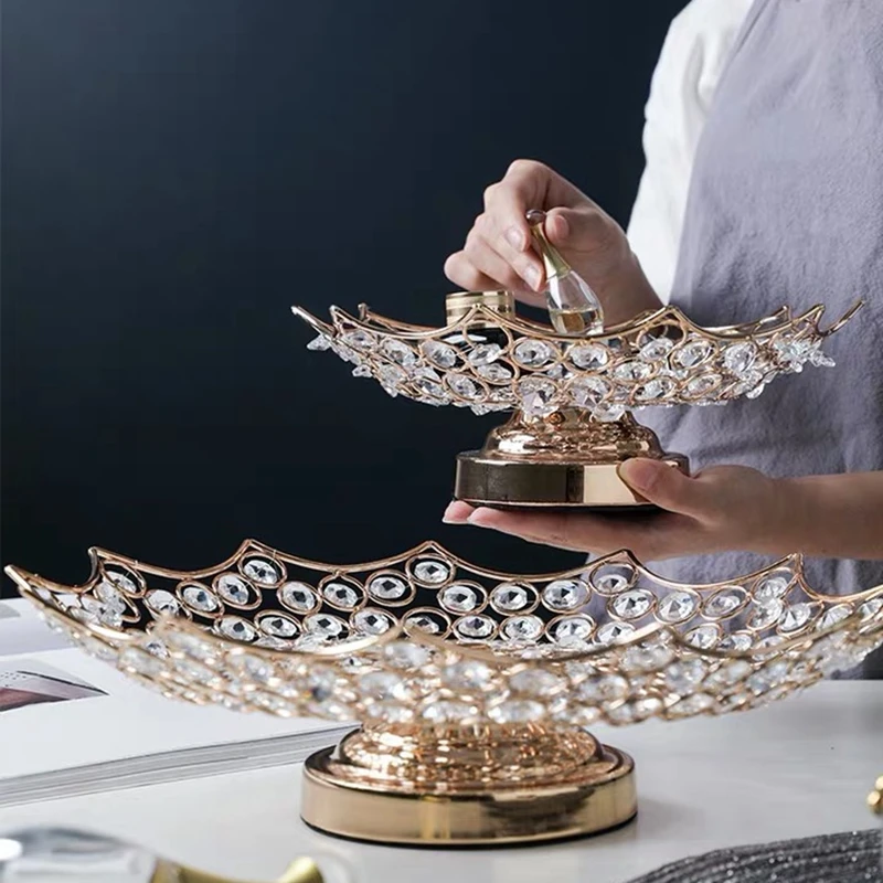 

Crystal Snack Serving Tray Home Decor Tray Gift Drop Ship